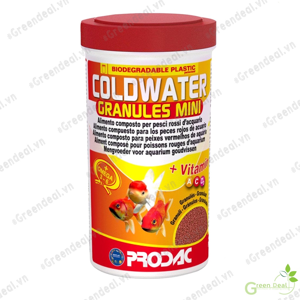 PRODAC - Coldwater Granules Mini (Lọ 45 gram) | Thức ăn khô cho cá cảnh thủy sinh