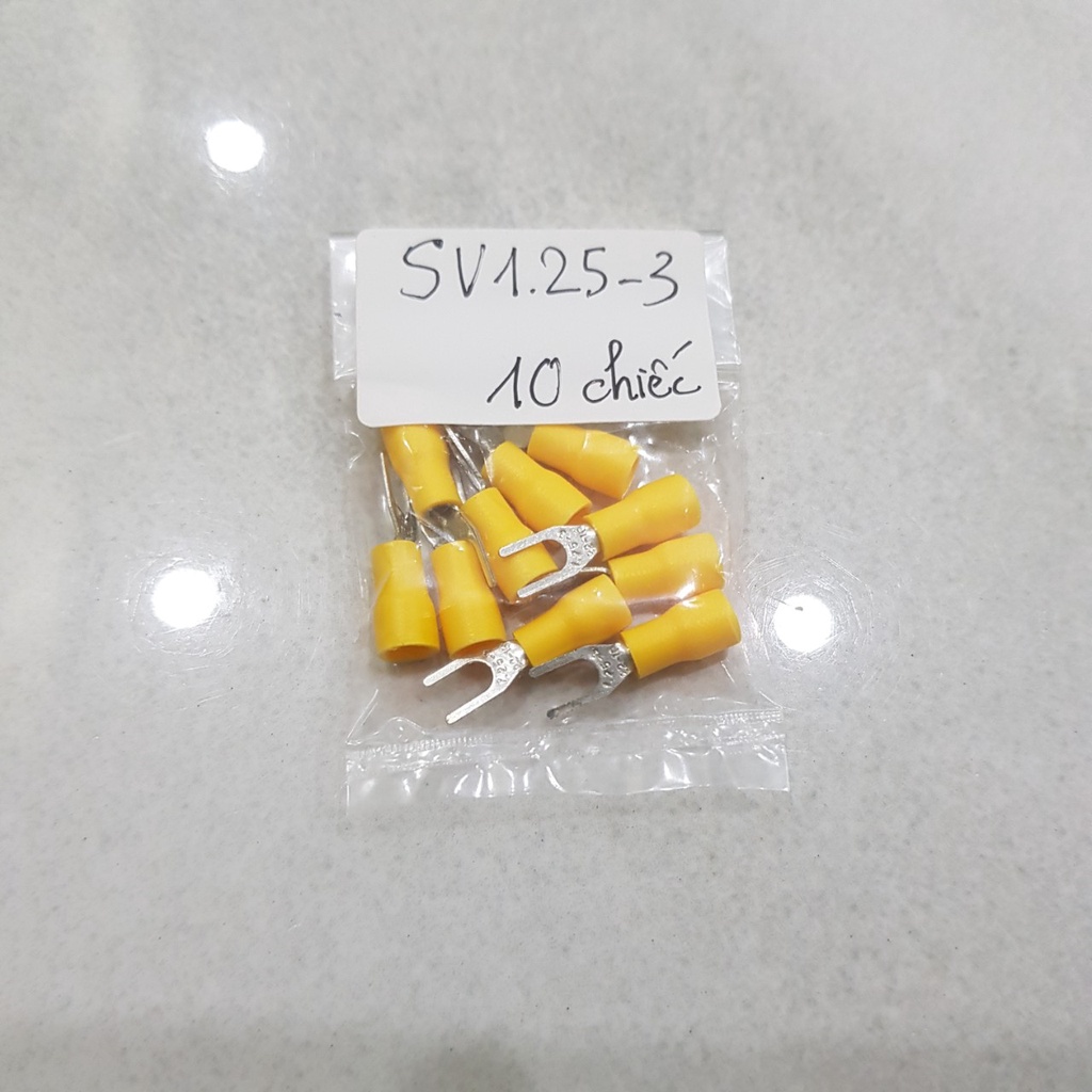 10 Đầu cos chữ Y1.25-3, cos y1.25-3, đầu cos dây điện, cốt y1.25-3, SV1.25-3, cốt Y