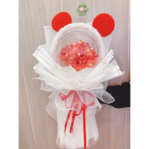 Quà tặng Bó hoa bóng meka phối hoa khô baby siêu xinh