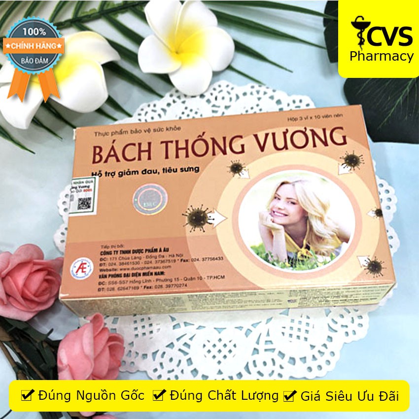 Bách Thống Vương (Hộp 30 viên) - Hỗ Trợ Giảm Đau, Tiêu Sưng - cvspharmacy