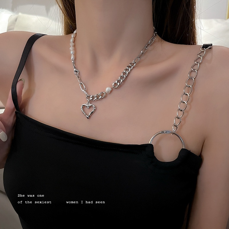 IF ME Vòng cổ mặt hình trái tim thanh lịch trẻ trung cho nữ