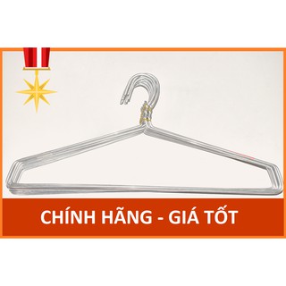 ✅ [CHÍNH HÃNG] MÓC NHÔM VUÔNG 4.2 TẤC CAO CẤP LONG QUÂN - TREO QUẦN ÁO NGƯỜI LỚN - 1 BÓ 10 MÓC