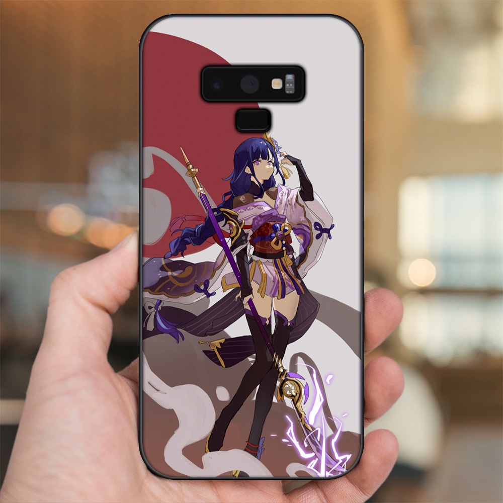 Ốp lưng Samsung Note 9 viền đen in hình Raiden Shogun Genshin Impact