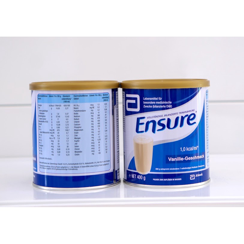 SỮA ENSURE ĐỨC HƯƠNG VANI HỘP 400G