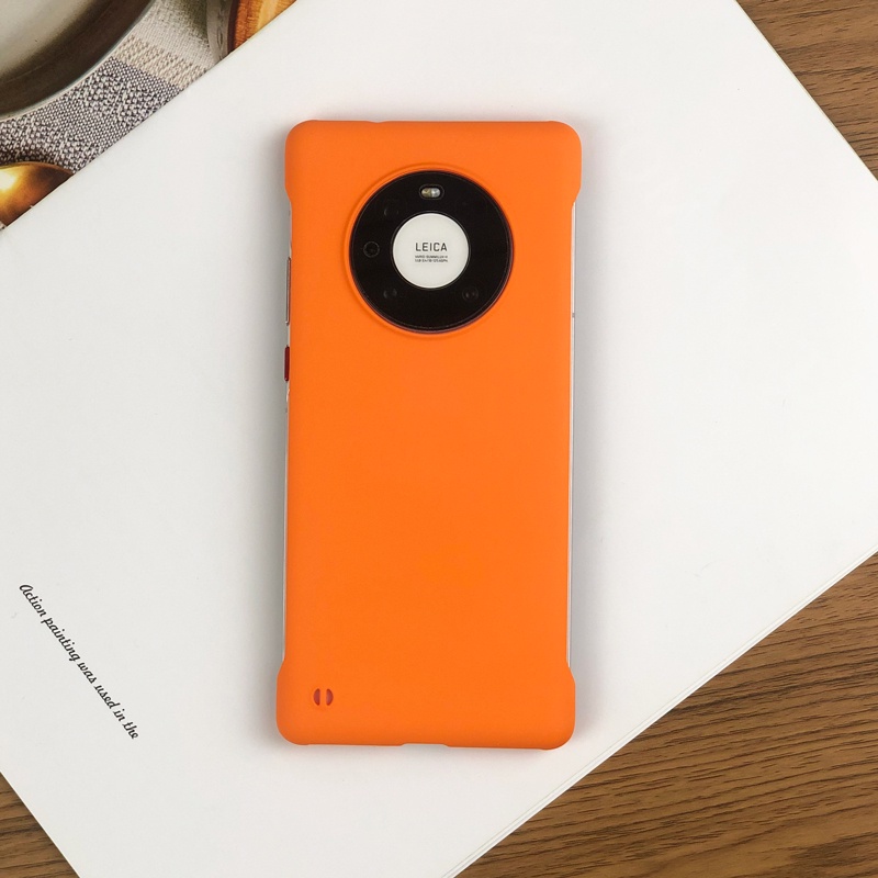 Ốp điện thoại PC cứng không viền màu trơn mặt nhám cho Huawei Mate 40 30 Mate40 Pro Plus / RS Porsche