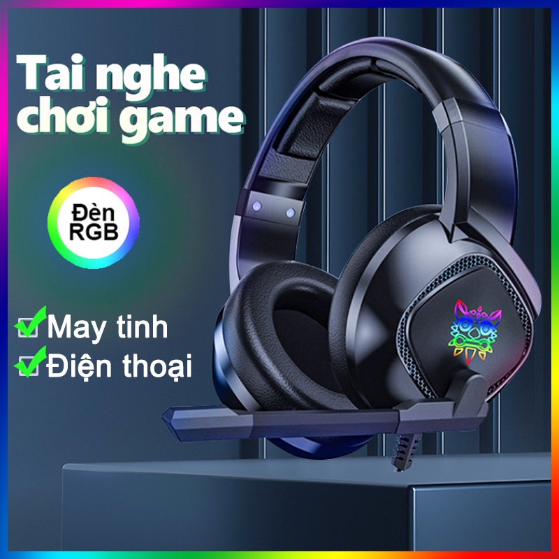 Tai nghe Gaming có dây chơi game tay nghe chụp tai ONIKUMA K19 có mic, RGB