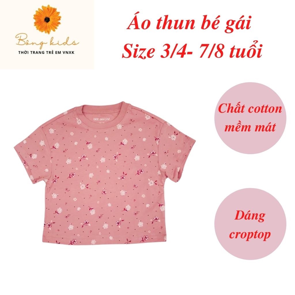 Áo thun cho bé gái, áo phông bé gái chất cotton mềm mát, size 3/4 - 7/8 tuổi - BONGKIDS