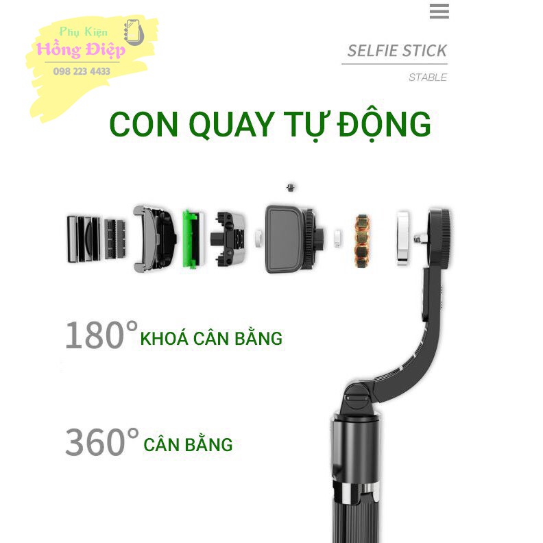 Gậy Chống Rung Gimbal L08 Có Remote Bluetooth