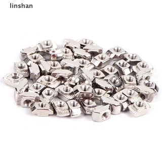 [linshan] 50PCS European T-slot Aluminum Carbon Steel Drop In T-Nut M3 M4 M5 Thread [HOT]