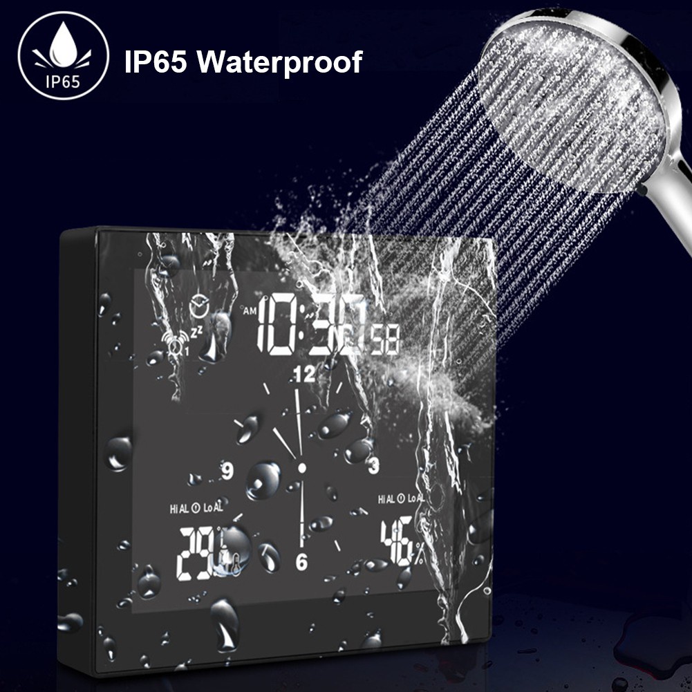 Digital Waterproof Shower Clock Bathroom Clock Countdown Timer For Kitchen