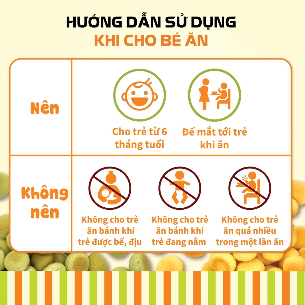 3 gói bánh ăn dặmBORO Nhật Bản 120g/gói, gồm vị rau, bí đỏ, cải bó xôi