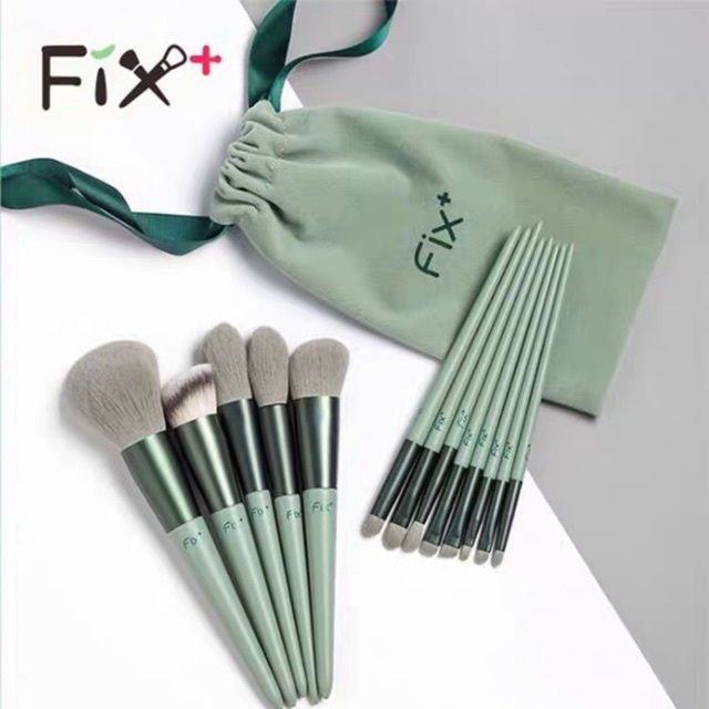 Bộ Cọ Trang Điểm Fix+ 13 Món Nội Địa Trung Lông Mềm Mịn Kèm Túi Rút - Khongcoson