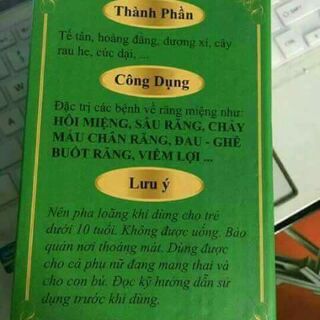 THUỐC RĂNG MIỆNG GIA TRUYỀN HỌ LĂNG