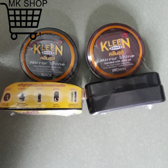Xi Đánh Giày Kleen Thái Lan (Kèm Bàn Chải), xi nước Kleen