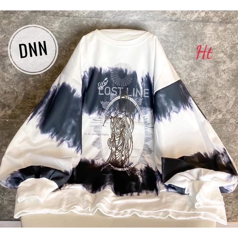 Áo nỉ đen trắng LOS H2