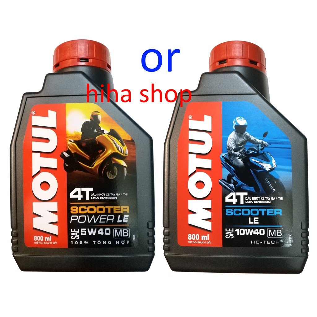 Nhớt 0,8L Motul Scooter Power LE 5W40, Scooter LE 10W40 - dầu nhớt xe tay ga