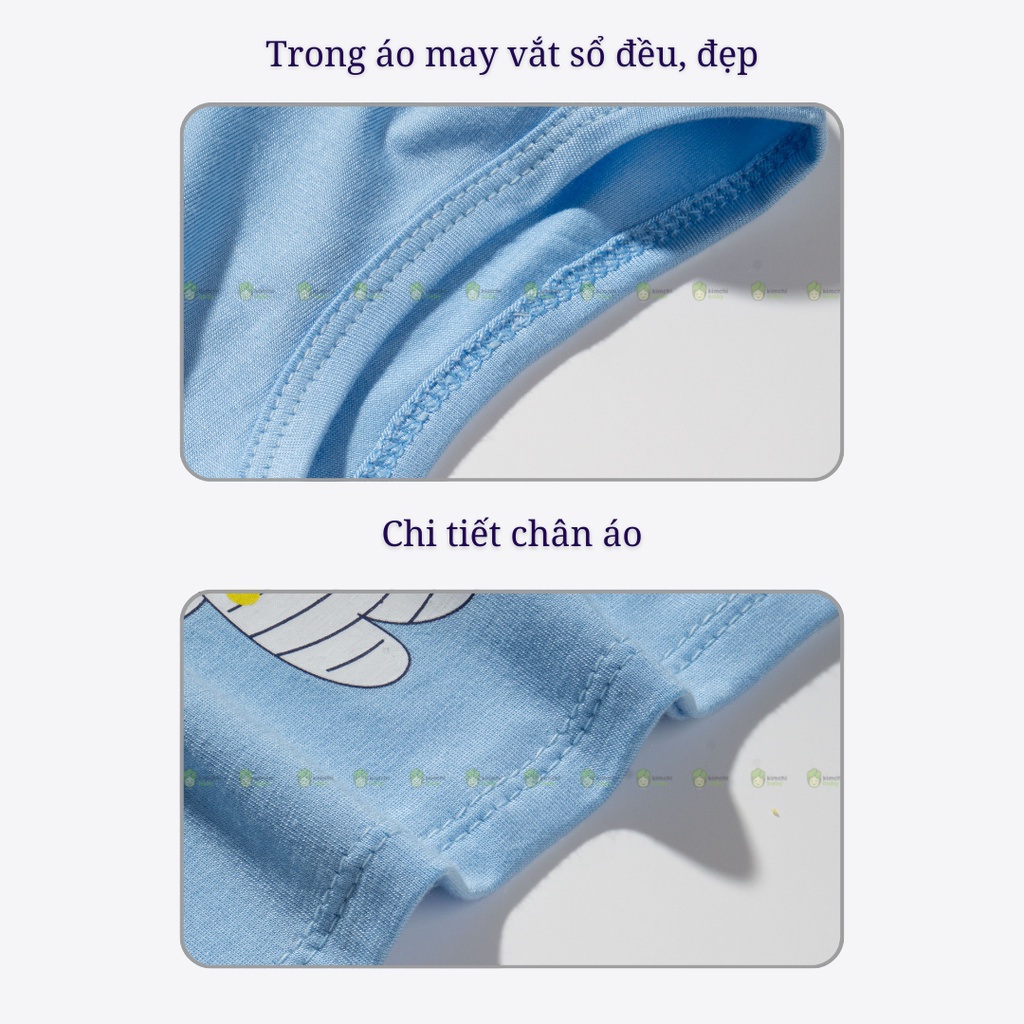 Bộ Ba Lỗ Cho Bé Trai, Bé Gái KIMCHIBABY Vải Thun Lạnh Hoạ Tiết Vịt Hồng, Bộ Quần Áo Trẻ Em Mặc Nhà KW2210