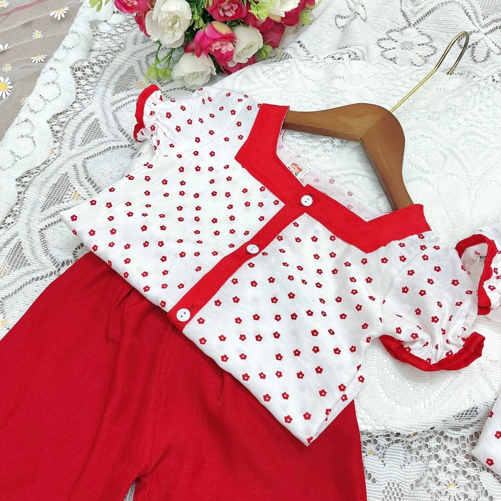 Bộ đũi khuy cánh tiên cho bé gái 8-20kg