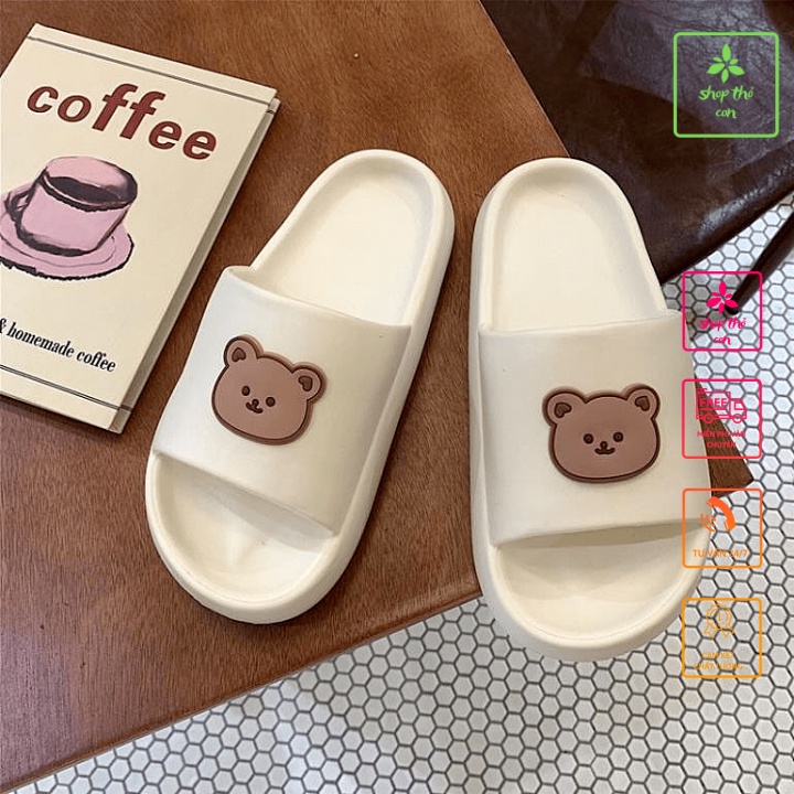 Dép bánh mì nữ hình gấu cao su siêu mềm êm chân(SHOP MỚI HÀNG CHẤT LƯỢNG MONG A/C ỦNG HỘ SHOP Ạ))-THO028