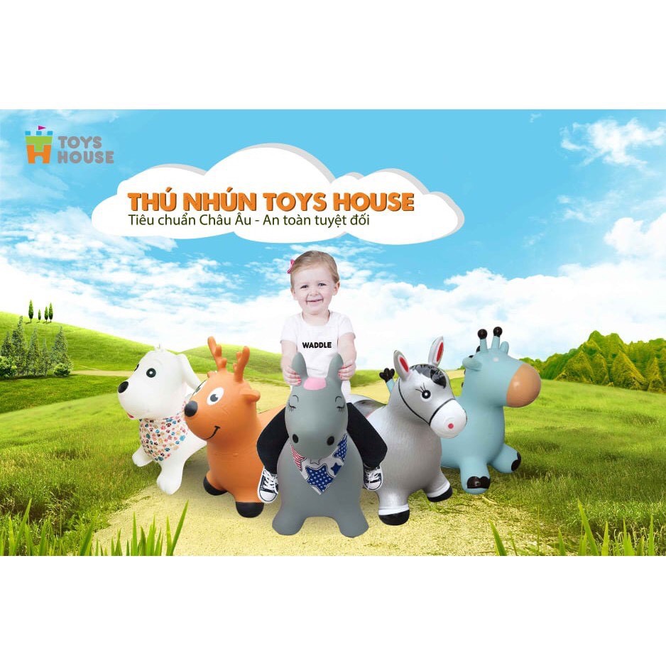 Thú nhún trẻ em hình con hươu Toyshouse - Tiêu chuẩn xuất khẩu Châu Âu EN71 - Đồ chơi vận động cho bé từ 8 tháng