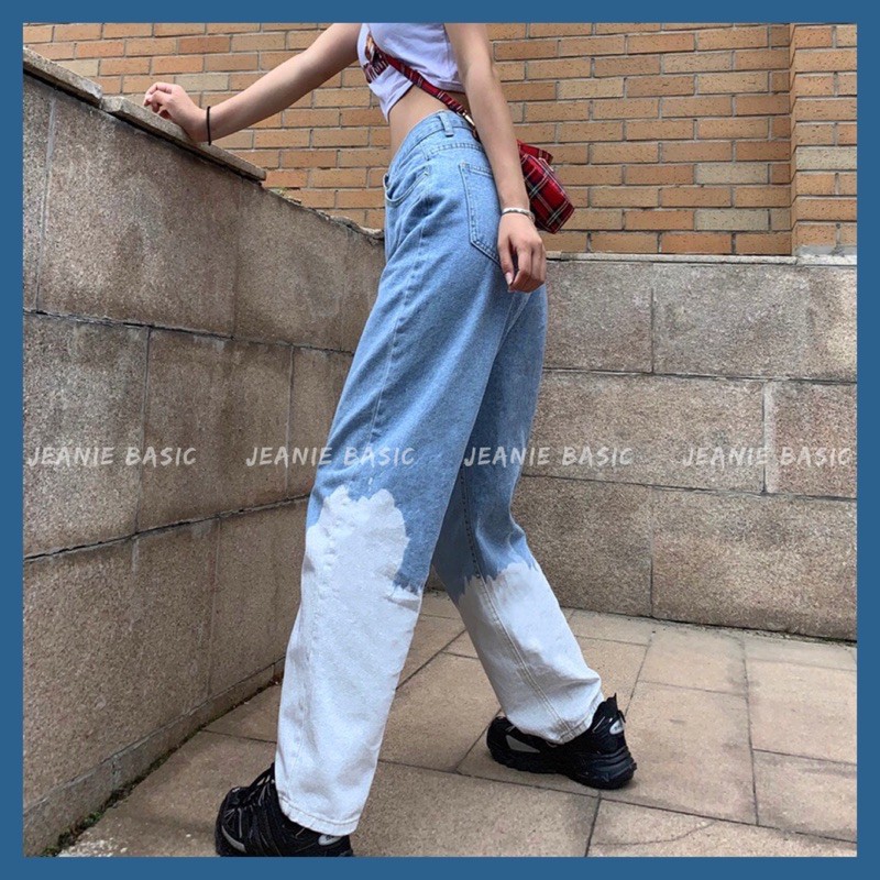 QUẦN JEANS ỐNG LOANG NAM NỮ UNISEX ( VIDEO + ẢNH THẬT )
