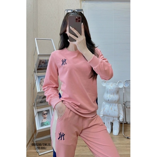 Bộ Nyi thể thao chạy sọc cổ tròn 4 màu cho nữ