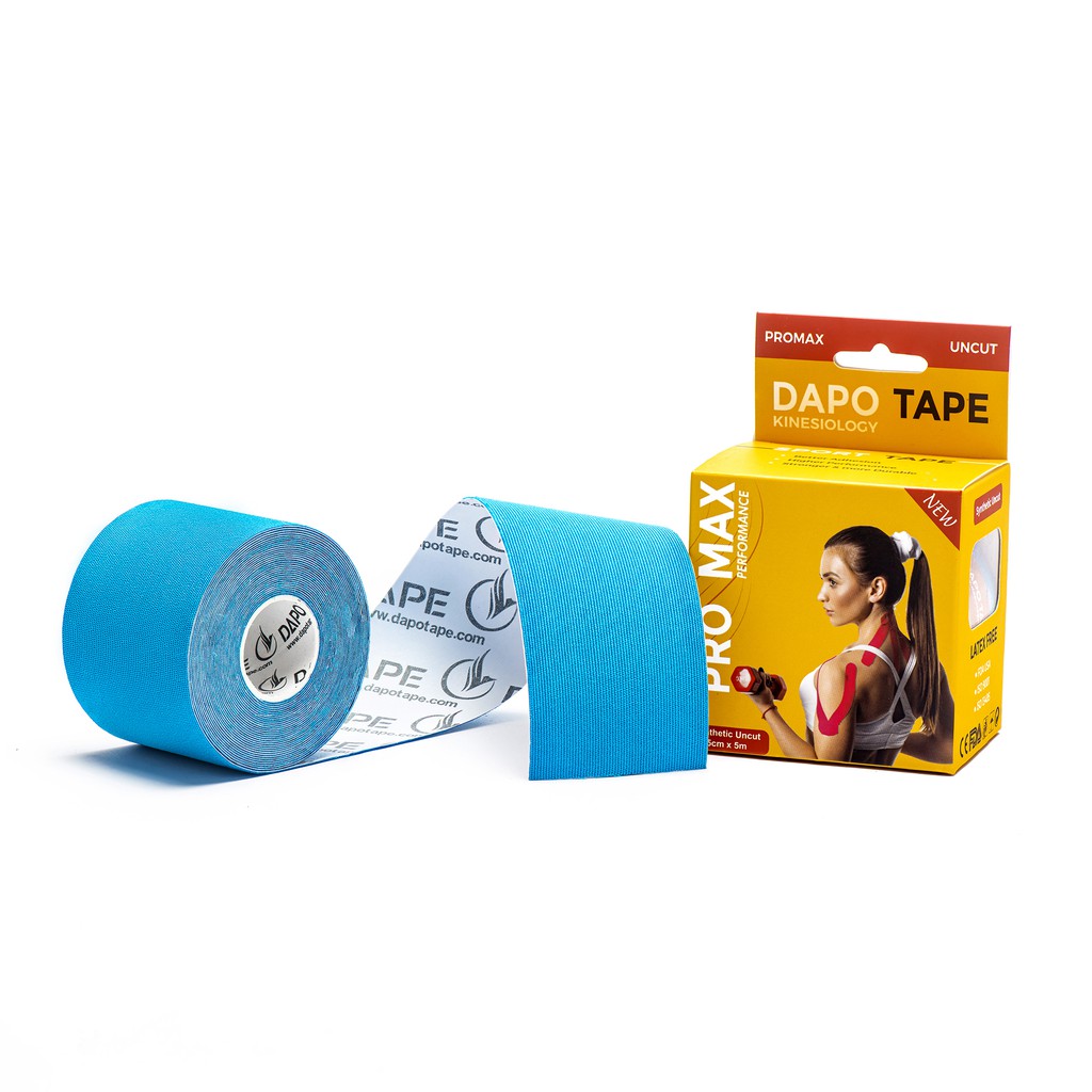 Băng Dán Cơ Thể Thao Dapo Tape Sợi Tổng Hợp Chưa Cắt Màu Xanh phòng tránh, hỗ trợ phục hồi chấn thương