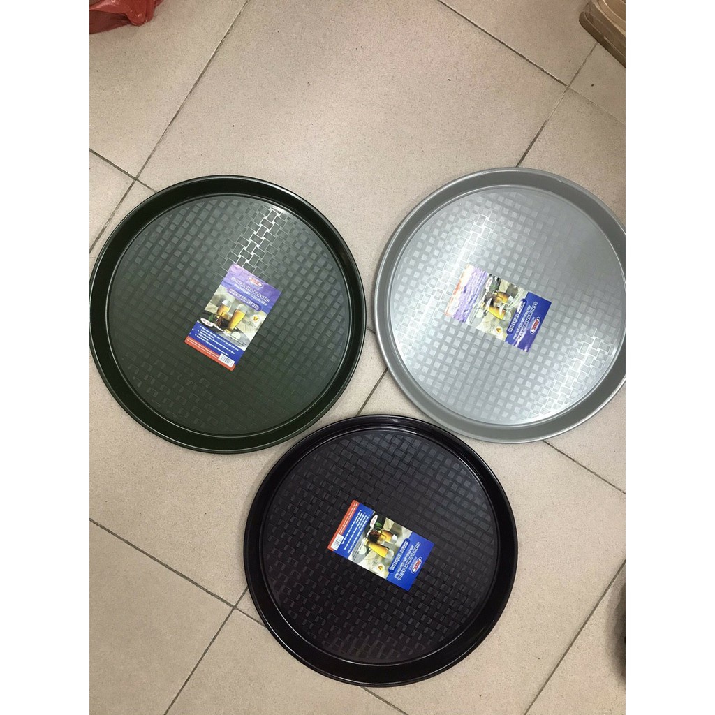 Khay nhựa Hàn Quốc Song Long chữ nhật, tròn bưng bê phục vụ nhà hàng, khách sạn