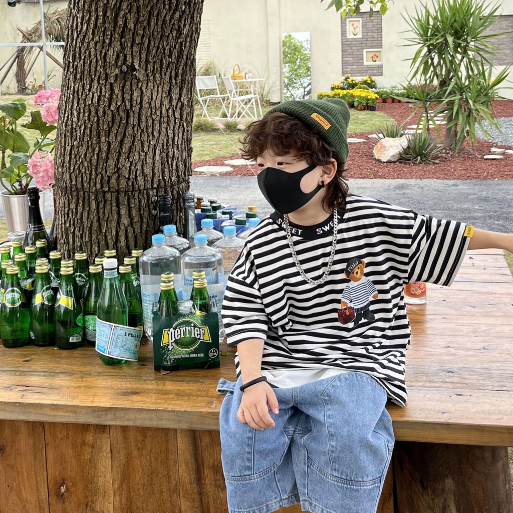 Q111- Quần short bé trai jean dây sườn size 90 -140, quần sooc trẻ em mùa hè cao cấp