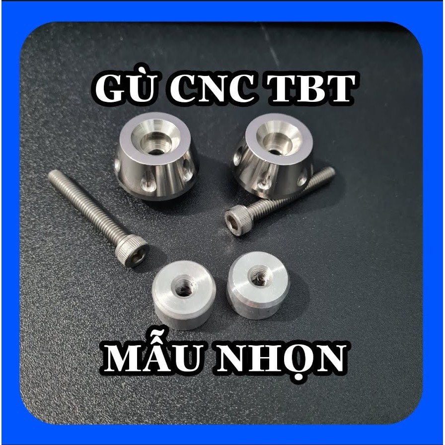 GÙ TBT CNC MẪU NHỌN INOX 304 CHỐNG RUNG TAY LÁI LẮP MỌI DÒNG XE