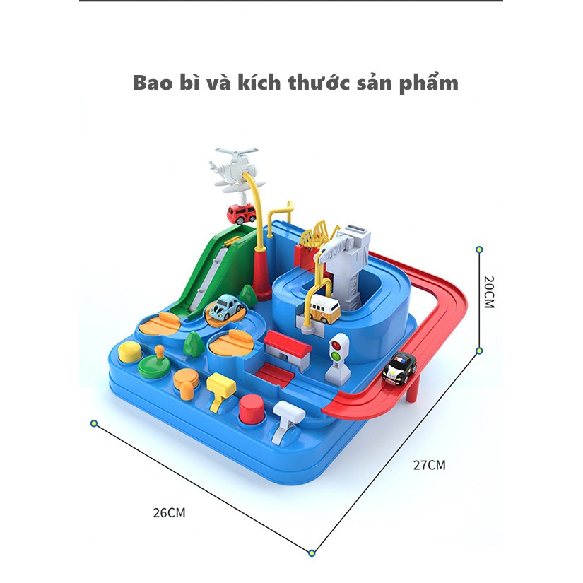 Đồ chơi Điều khiển Đường Đua Cơ Học Ô Tô Máy Bay Xe Lửa Đường Sắt Bãi Xe Phiêu Lưu Đột Phá cho bé Từ 3-6 Tuổi