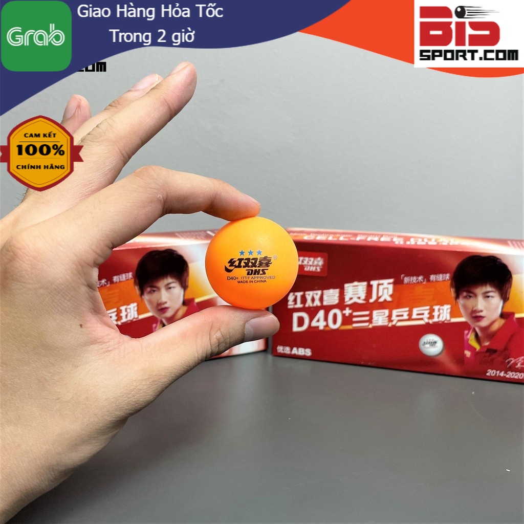 Quả Bóng Bàn Thi Đấu DHS 3 Sao D40+ - Chuẩn Thế Giới ( Hộp 10 Quả ) Màu Vàng