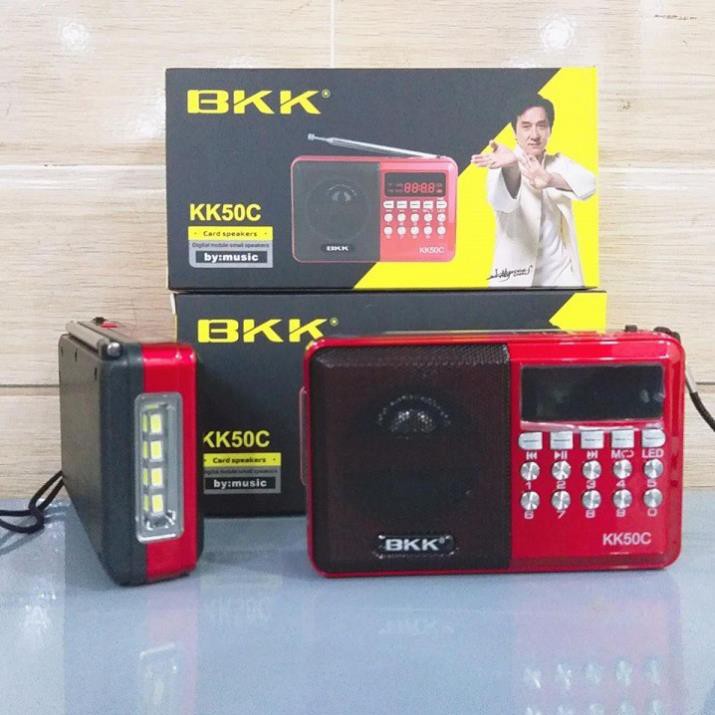 Loa Nghe Nhạc USB, Thẻ Nhớ, đài FM, Nghe Pháp  BKK KK50C  Có Đèn Pin