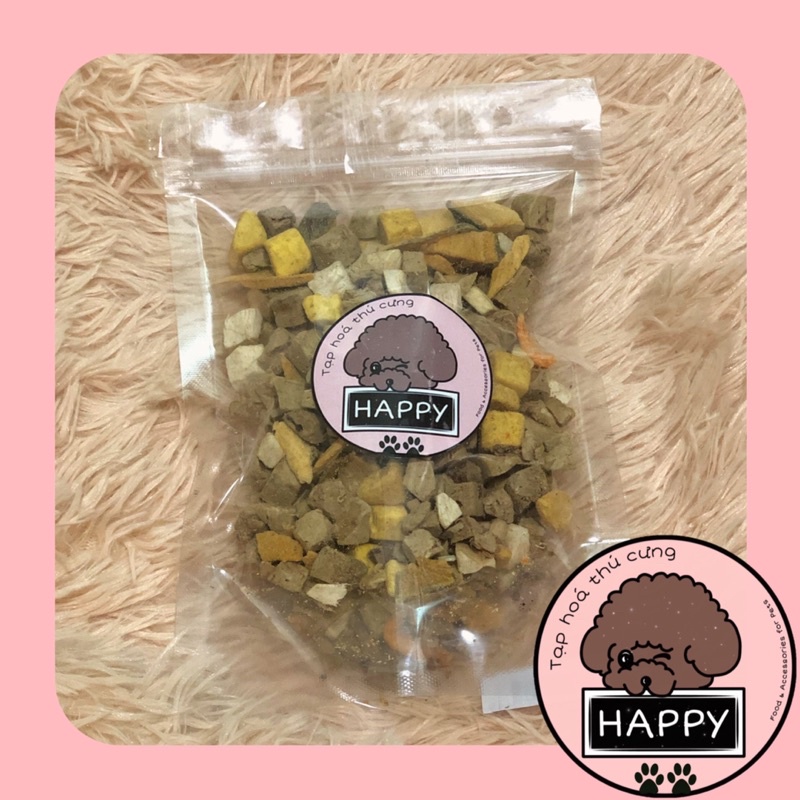 HOẢ TỐC |  Hỗn hợp thịt sấy mix cho chó mèo / Chim cút sấy thịt viên sấy cho thú cưng - Tạp Hoá Thú Cưng Happy