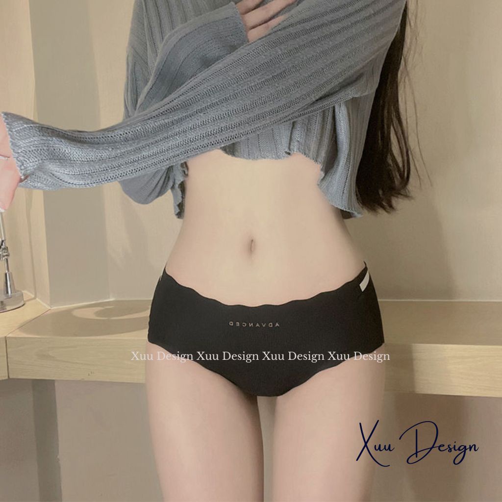 Quần lót nữ vải cotton gân tăm co dãn, không đường may viền lượn sóng tông màu nhẹ nhàng - Wexuu Design  QC127