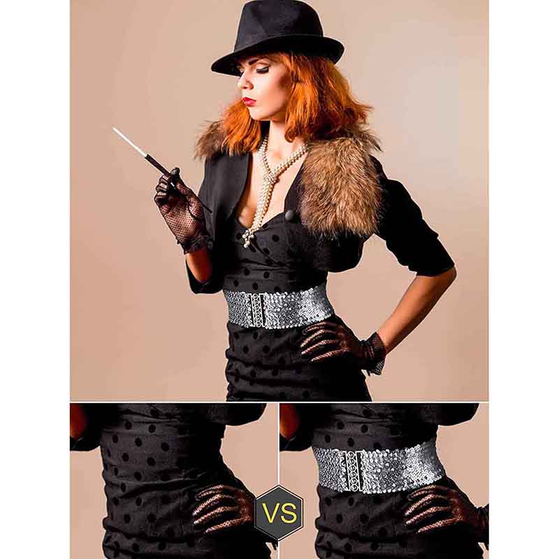 Thắt Lưng Đính Sequin Co Giãn Thời Trang Cho Nữ