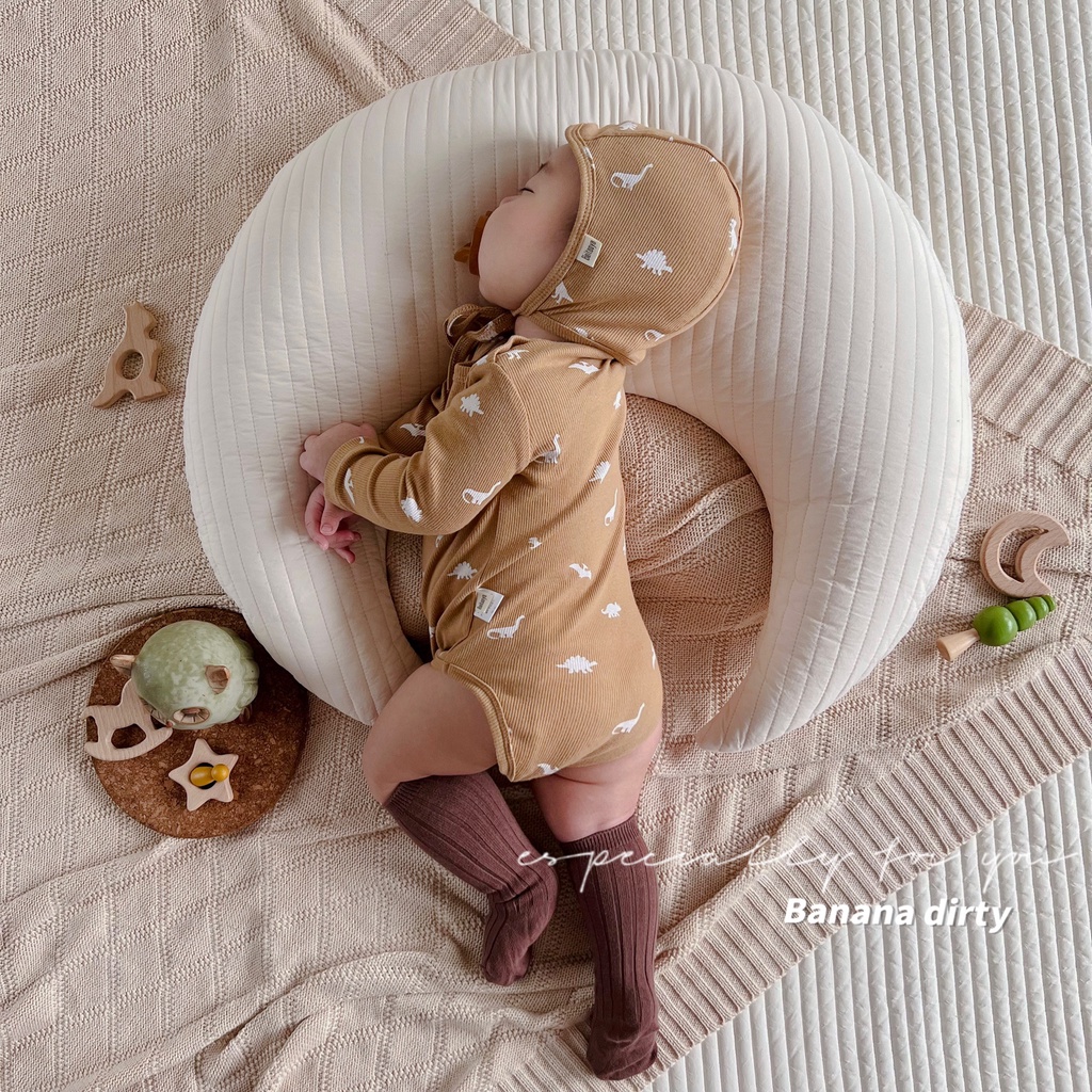 Bộ Áo Liền Quần Tam Giác Vải Cotton Thời Trang Mùa Thu Cho Bé