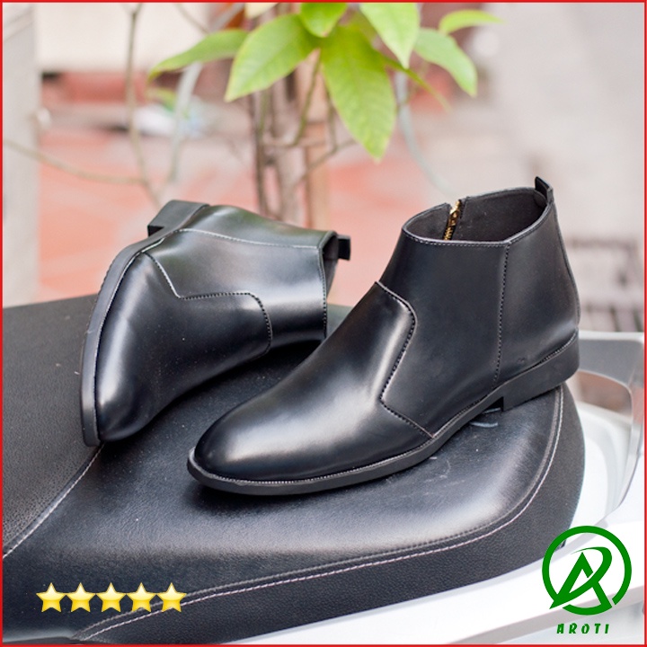 Chealsea Boot Da Lộn Nam AROTI Giày Cao Cổ Chất Đẹp Cao Cấp,Đế Khâu Siêu Bền, Tăng Chiều Cao 3cm  Đủ size  CB521-BUD VN