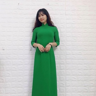 Quần áo dài vải phi - Xanh lá