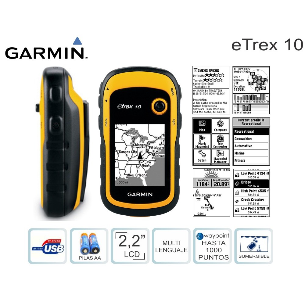 Máy định vị GPS Garmin eTrex 10 cho dân phượt