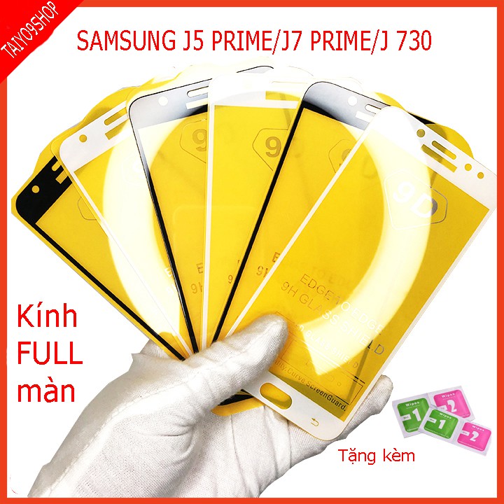 Cường lực SAMSUNG J5 PRIME, SAMSUNG J7 PRIME, SAMSUNG J730, Tặng kèm giấy lau kính khô và ướt  TAIYO9SHOP