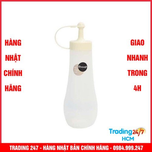 [Hỏa tốc HCM] Bình đựng gia vị, nước sốt, nước tương Enough 360ml (Màu trắng)