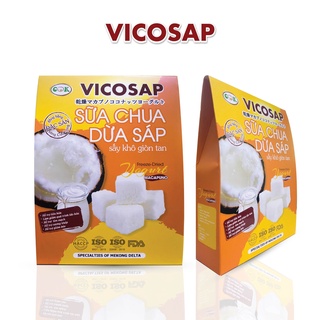 Sữa Chua Dừa Sáp Sấy Khô Giòn Tan Vicosap Hộp 25g - Thùng 50 hộp