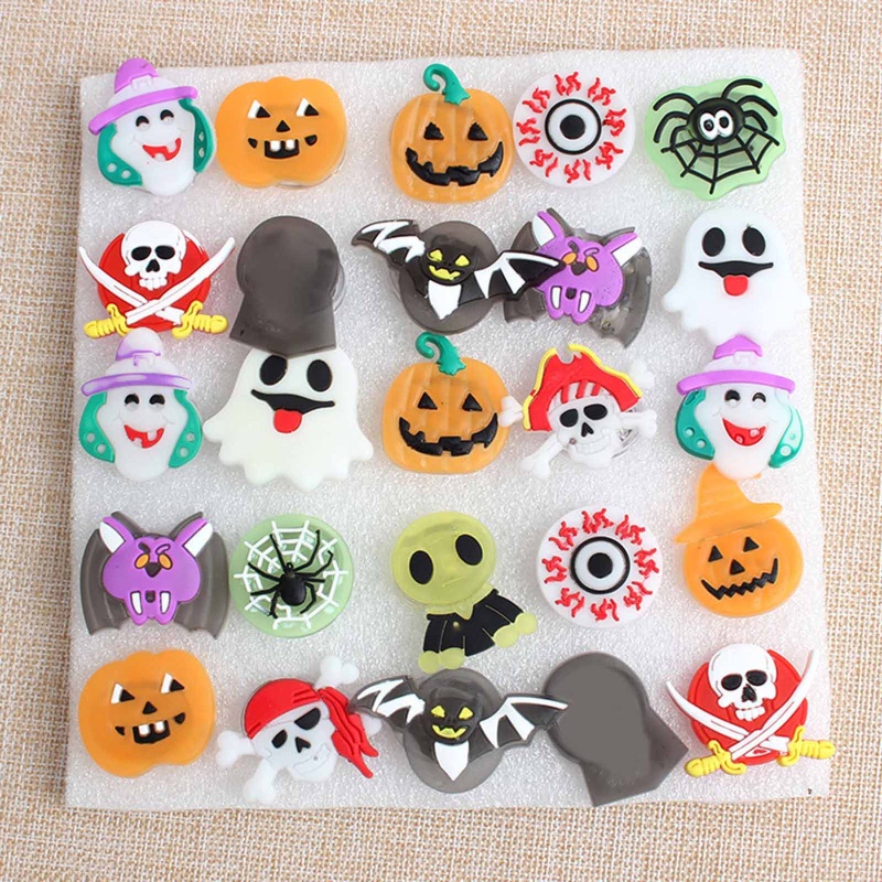 Set 25 Ghim Cài Áo Hình Hoạt Hình Có Đèn LED Phát Sáng