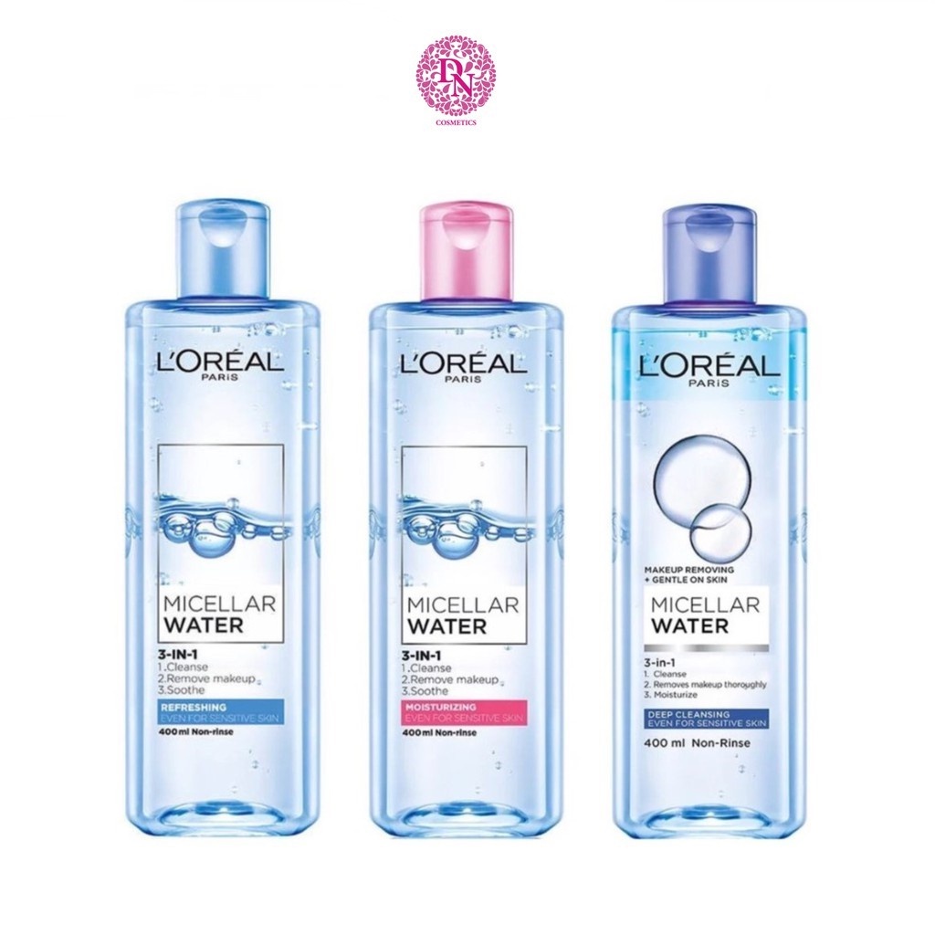 [Mã FMCGMALL -8% đơn 250K] Nước tẩy trang làm sạch sâu 3in1 L’oreal Micellar Water 400ml