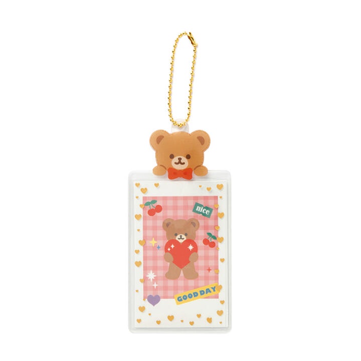 Toploader Decor ARTBOX Hàn Quốc Móc Khóa Bọc Card Đựng Ảnh Trang Trí Photocard Polaroid In Hình Gấu Teddy Trái Tim