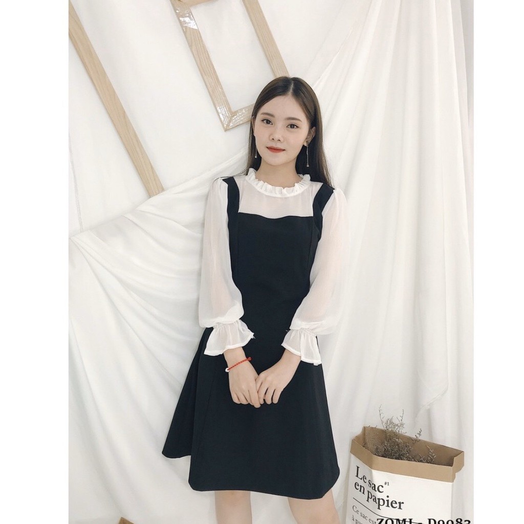 ĐẦM YẾM PHỐI TAY VOA TRẮNG NHẸ XINH MAY LIỀN