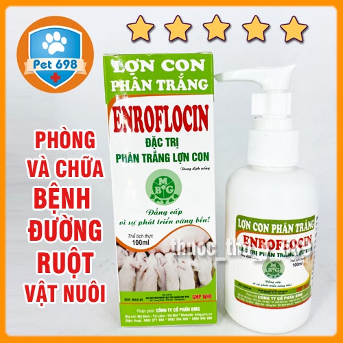 H.E.O CON PH.Â.N TRẮNG 100ml Phòng bệnh đường ruột Heo con, thỏ con - Chỉ dùng trong thú y