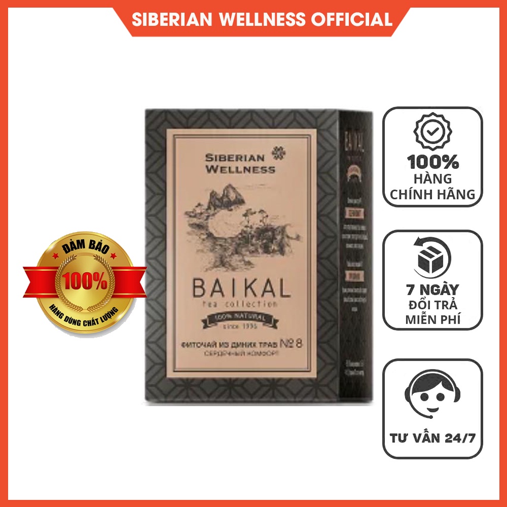 Trà tim mạch N8, thảo mộc Baikal Tea Collection Herbal Tea N8 - SIBERIAN WELLNESS - Hộp 30 túi