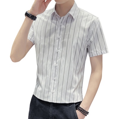 Áo Sơ Mi Tay Ngắn Dáng Rộng Phối Nút Thiết Kế Hợp Thời Trang Cho Nam